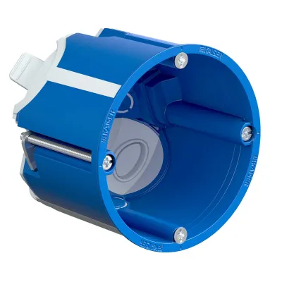 Kaiser Geräte-Verbindungsdose 9069-04 | Schallschutz Hohlwanddose | Ø 68mm x 61mm | IP3X | Kunststoff | Blau