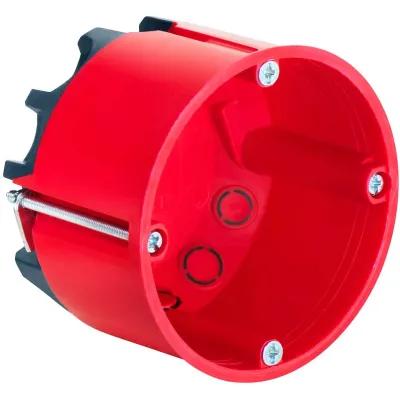 KAISER Brandschutz-Gerätedose HWD 68 | 9463-02 | Hohlwand | Ø 68x49 mm | EI30-EI90 | halogenfrei | Kunststoff | rot
