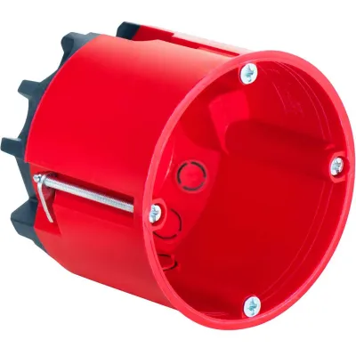 KAISER Geräte-Verbindungsdose 9464-02 | Brandschutzdose HWD 68 | EI30-EI90 | Hohlwand | Ø68x62mm | halogenfrei | rot