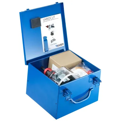 KAISER Werkzeugset Variocut Box 1089-25 | Universal-Lochschneider Hohlwand | Ø 24-120 mm | 3-tlg. | Hartmetall | Koffer