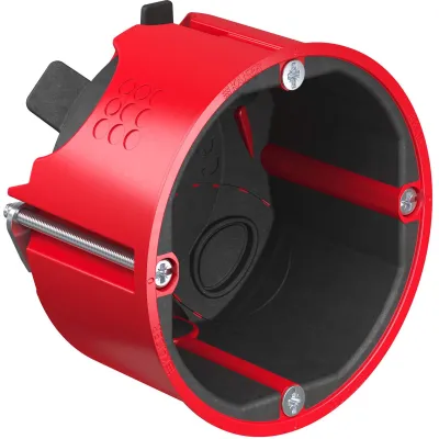 KAISER Brandschutzdose HWD 68+ 9463-03 | Hohlwanddose Ø68x49mm | E90 | halogenfrei | luftdicht | rot