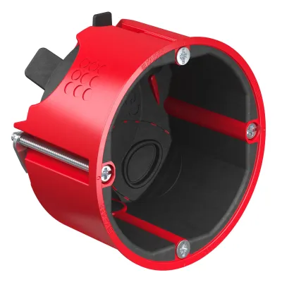KAISER Brandschutzdose HWD 68+ 9463-03 | Hohlwanddose Ø68x49mm | E90 | halogenfrei | luftdicht | rot
