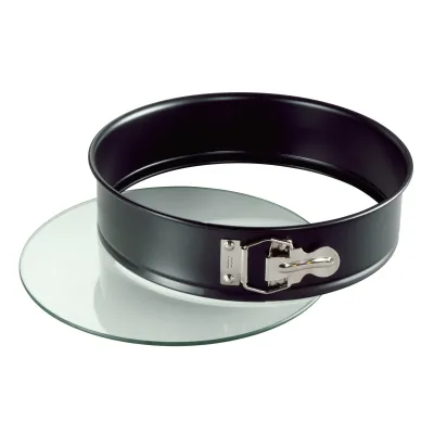 ORIGINAL KAISER Springform Crystal | Ø 26 cm | Glasboden | antihaft | schnittfest | spülmaschinenfest | Schwarz