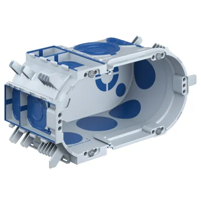 KAISER Doppel-Geräte-Verbindungsdose 1656-26 | Unterputz | oval | luftdicht | 149x80x68 mm | Kunststoff | grau