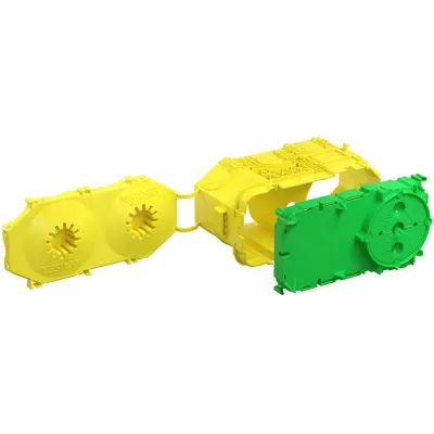 KAISER Verbindungsdose Betonbau 1268-01 | Electronic-Dose | Ø 60 mm | 2-teilig | IP3X | halogenfrei | Kunststoff | gelb