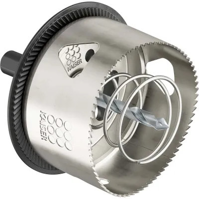 KAISER PROFI Fräser 1081-20 | Lochfräse Ø 74mm | Randsenker | Schnitttiefe 32mm | Sechskant | für Holz, Gipskarton