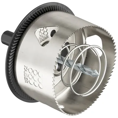 KAISER PROFI Fräser 1081-20 | Lochfräse Ø 74mm | Randsenker | Schnitttiefe 32mm | Sechskant | für Holz, Gipskarton