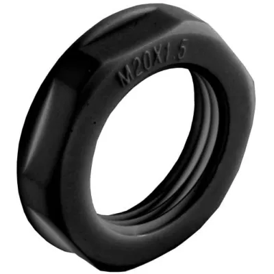 KAISER Gegenmutter 8245.32 | M32 metrisch | Polyamid PA | Kunststoff | schwarz | schlagfest | halogenfrei
