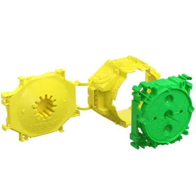 KAISER Gerätedose 1255-01 | UP Betonbau | 2-teilig | Ø 60 mm | Tiefe 59 mm | IP3X | Kunststoff | halogenfrei | gelb