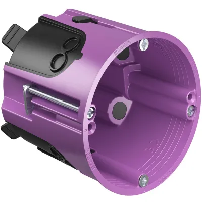 KAISER Hohlwand Netzwerkdose 9280-22 | O-range ECON Data | luftdicht | rund | Ø68x74mm | Kunststoff | violett