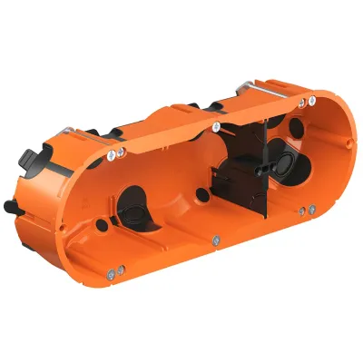 KAISER Hohlwand-Geräte-Verbindungsdose 9253-22 | O-range ECON 3-fach oval | luftdicht | 48mm | Kunststoff | orange