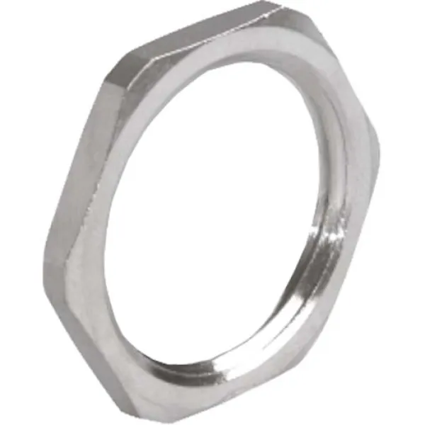 KAISER Gegenmutter 8011 | PG11 | Messing vernickelt | Sechskant | Schlüsselweite 21 mm | Temperatur -40°C bis +200°C