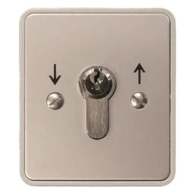 Kaiser Nienhaus Schlüsseltaster Aufputz 322100 | 2-seitig | 1-polig | Aluminium | IP54/IP55 | inkl. 3 Schlüssel