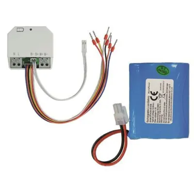 Kaiser Nienhaus Steuerungs-Set 100940 | Rollladen- & Raffstoresteuerung 2. Rettungsweg | 12V | Stützakku | Weiß