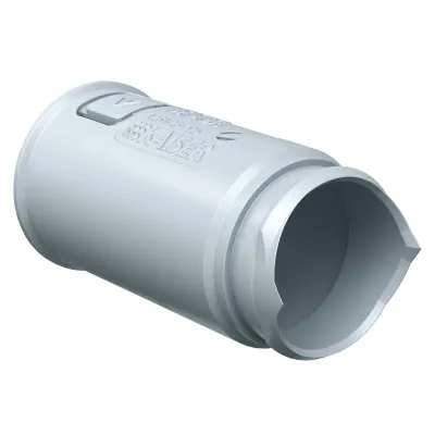 KAISER Rohrkupplung 1261-26 | Verbindungsstück für M25 Elektroinstallationsrohr Ø25mm | kompatibel Einbaudose | grau