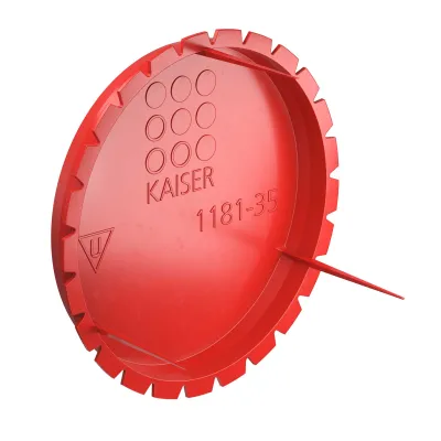 KAISER Signaldeckel 1181-35 | Auslassöffnung Ø 35mm | rund | Steckdeckel | Kunststoff | halogenfrei | rot