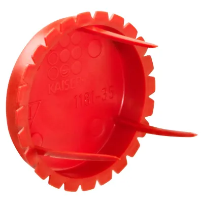 KAISER Signaldeckel 1181-35 | Auslassöffnung Ø 35mm | rund | Steckdeckel | Kunststoff | halogenfrei | rot