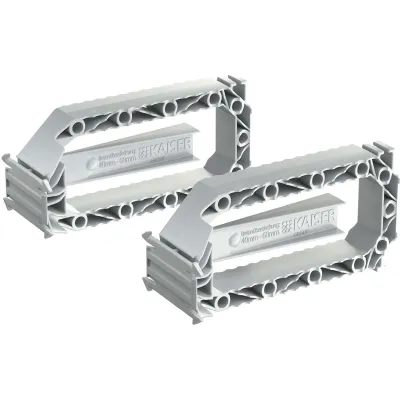 KAISER Systemflügelset 1211-00 | Prefix B1 | Betonbau Befestigung Bewehrung | 2-teilig | 103x49x36 mm | grau