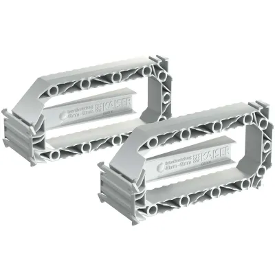 KAISER Systemflügelset 1211-00 | Prefix B1 | Betonbau Befestigung Bewehrung | 2-teilig | 103x49x36 mm | grau