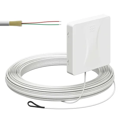 KAISER LWL-Anschlussdose 4252017 | Glasfaser Teilnehmeranschluss | 2x LC-Duplex | AP-Montage | 30m Kabel | weiß RAL 9003