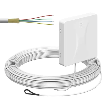 KAISER LWL-Anschlussdose 4252031 | Glasfaser AP | 4x LC-Duplex | 30m Kabel | weiß RAL9003 | Staubschutz