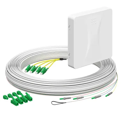 KAISER LWL-Anschlussdose 4252043 | Glasfaser Aufputzdose | 4x LC-Duplex | Gf-TA E3S | Staubschutz | weiß RAL 9003