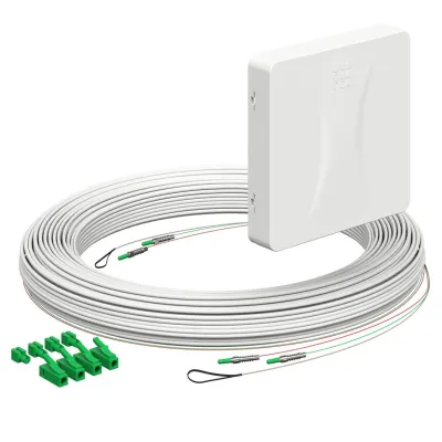 KAISER LWL-Anschlussdose 4252048 | Gf-TA E3S Connect | 2x LC-Duplex | Aufputz | 30m | weiß | Staubschutz-Shutter