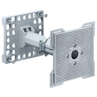 KAISER Teleskop-Halter 9957 | Betonmontage | für B-Kästen | Mauerstärken 15-30cm | universal | inkl. 4 Nägel | 110x110mm