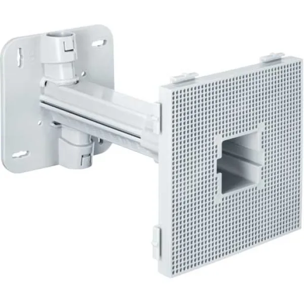 KAISER Teleskop-Geräteträger 1159-60 | Befestigung Leuchten Außenwand | Isolierstärke 80-200mm | 120x120mm | Kunststoff