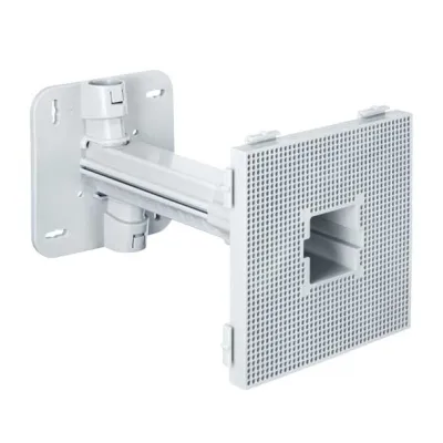 KAISER Teleskop-Geräteträger 1159-60 | Befestigung Leuchten Außenwand | Isolierstärke 80-200mm | 120x120mm | Kunststoff