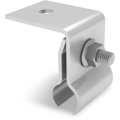 K2 Systems Rundfalzklemme 2001853 | Blechfalzklemme für SolidRail | Edelstahl A2 | Stehfalzblech | ohne Dachdurchdr.