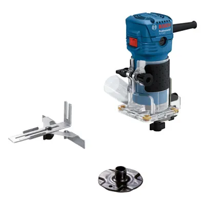 Bosch Professional Kantenfräse GLF 55-6 06016A0000 | 550W | 33.000 U/min | 6mm Spannzange | Parallelanschlag | Blau