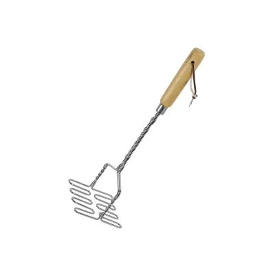 WESTMARK Kartoffelstampfer | Edelstahl/Holz | 34 cm | ergonomischer Holzgriff | für Kartoffelpüree und Gemüse