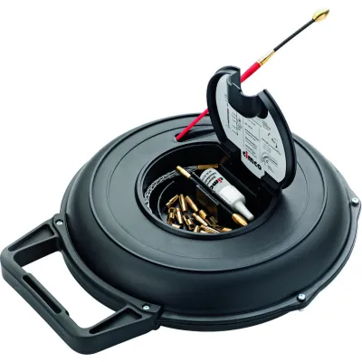 Cimco Kabeleinziehsystem Kati-Blitz Compact 142020 | Kabel Einziehhilfe 20m Glasfaser | Zubehör-Set | Ø 3mm | schwarz