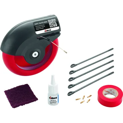 Cimco Kabeleinziehsystem KatiBlitz Mini 15m 142060 | Glasfaserprofil 1,2 mm | für Installationsrohr | Flexi-Sonde