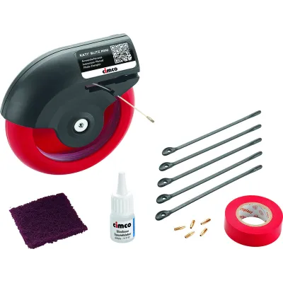 Cimco Kabeleinziehsystem KatiBlitz Mini 25m | 142062 | Glasfaser Einziehband 1,2mm | flexibel | Kunststoff | rund