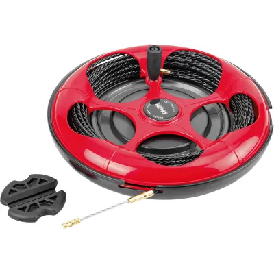 CIMCO Kabeleinziehsystem Kati Twist 2.0 142570 | 20m Länge | Polyamid | 3 mm Einziehband | kurbelbar | schwarz