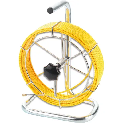 Cimco Kabeleinziehgerät Kati-Twist 142550 | 5,2 mm Ø | 20 m Länge | Stahl-Haspel | Installationsrohr | Polyamid | Gelb