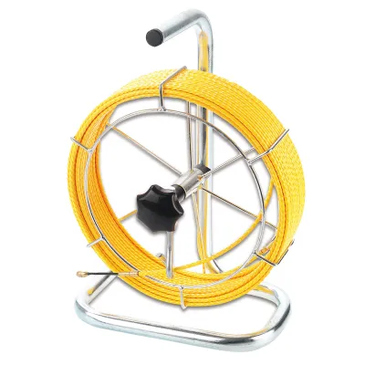 Cimco Kabeleinziehgerät Kati-Twist 142550 | 5,2 mm Ø | 20 m Länge | Stahl-Haspel | Installationsrohr | Polyamid | Gelb