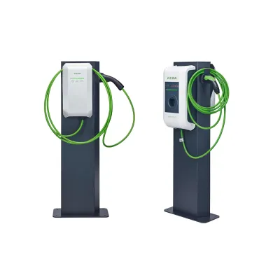 KEBA Standsäule Single 131771 | Wallbox Sockel für KeContact P30/P40 | barrierefrei | Aluminium | RAL7016 Anthrazit