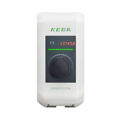 KEBA Wallbox c-series 22kW Typ 2 RFID | LAN | Solar kompatibel | Weiß | IP54 | Green Edition