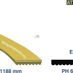 Keilrippenriemen 1188 PH 6 E wie SMEG 751610082 für Waschmaschine 42008575