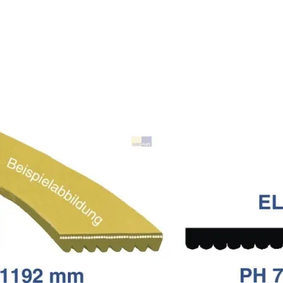 Keilrippenriemen 1192 PH 7 E wie AEG 129077550/9 für Waschmaschine