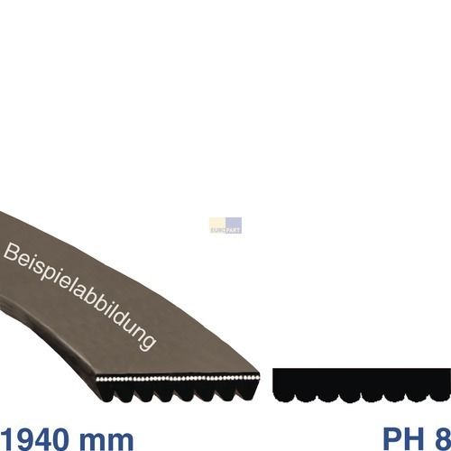 Bild: Keilrippenriemen 1940 PH 8 wie Brandt 57x0521 für Trockner Brandt