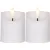 Bild: STAR TRADING LED-Kerzen Flamme 10000552 | 2er Set | Timer | warmweiß | 7,5x5 cm | Wachs/Kunststoff | weiß
