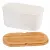 Bild: Kesper Brotbox weiß 37x17,5x21,5cm 58080 m. abnehmbarem Bambus-Schneidbrett