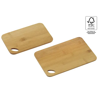 Kesper Schneidbrett 58320 | Bambus FSC-zertifiziert | 28x24x0,8 cm | mit Aufhängeloch | umweltfreundlich | braun