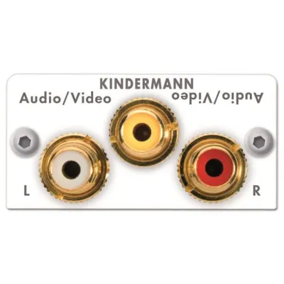 KIND Anschlussblende weiß 7444AZA530 Video/Audio L/R 50x50 1/2
