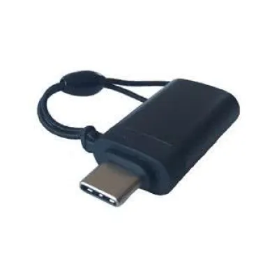 Kindermann USB Typ-C Adapterkappe 7488000304 | Klick & Show Transmitter Zubehör | mit Band | für PC/Mac | schwarz