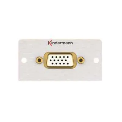 Kindermann Anschlussblende VGA (HD15) 7444000701 | Halbblende 50x50 | Klemmanschluss | Aluminium eloxiert